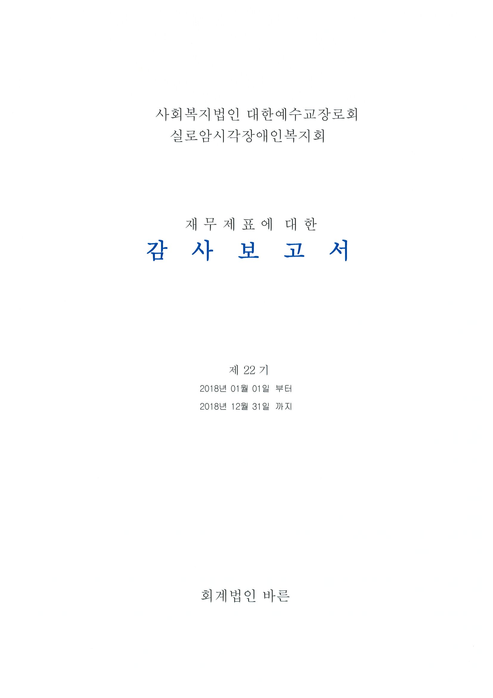 2018년 외부감사보고서